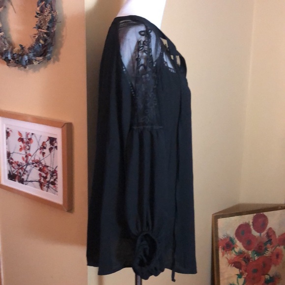 Romantic Boutique Size X-Large Embroidered Netting Tie-Neck WitchyCore $170 NEW - Picture 4 of 15